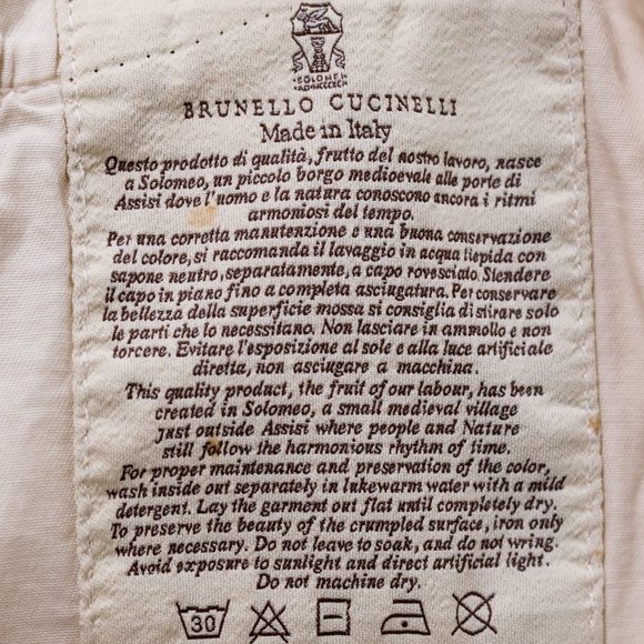 Brunello Cucinelli Cream Tapered Jeans - Picture 11 of 15